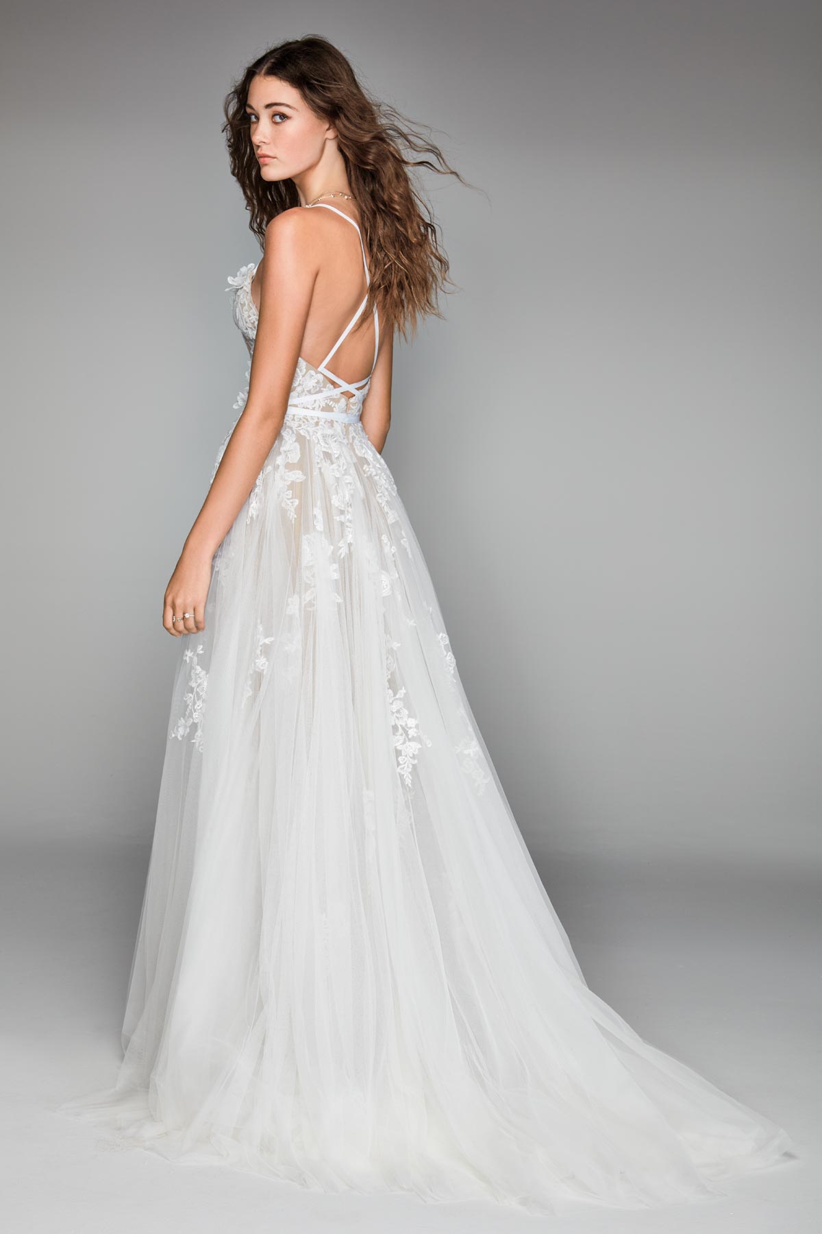 Floral Tulle Wedding Dress