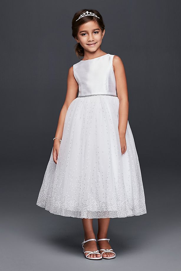 Metallic Tea Length Dress