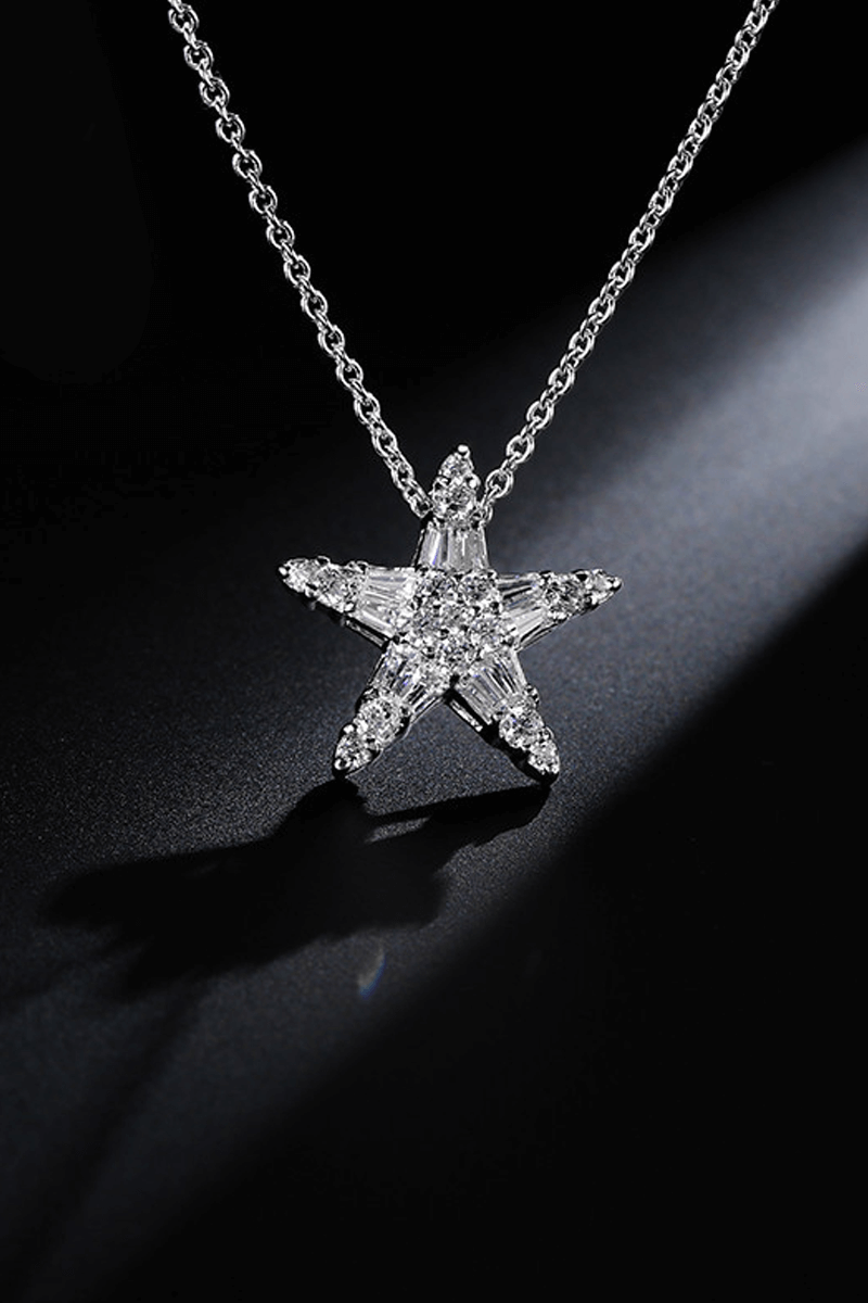Star Shaped Pendant Necklace Bycouturier Star Shaped Pendant Necklace