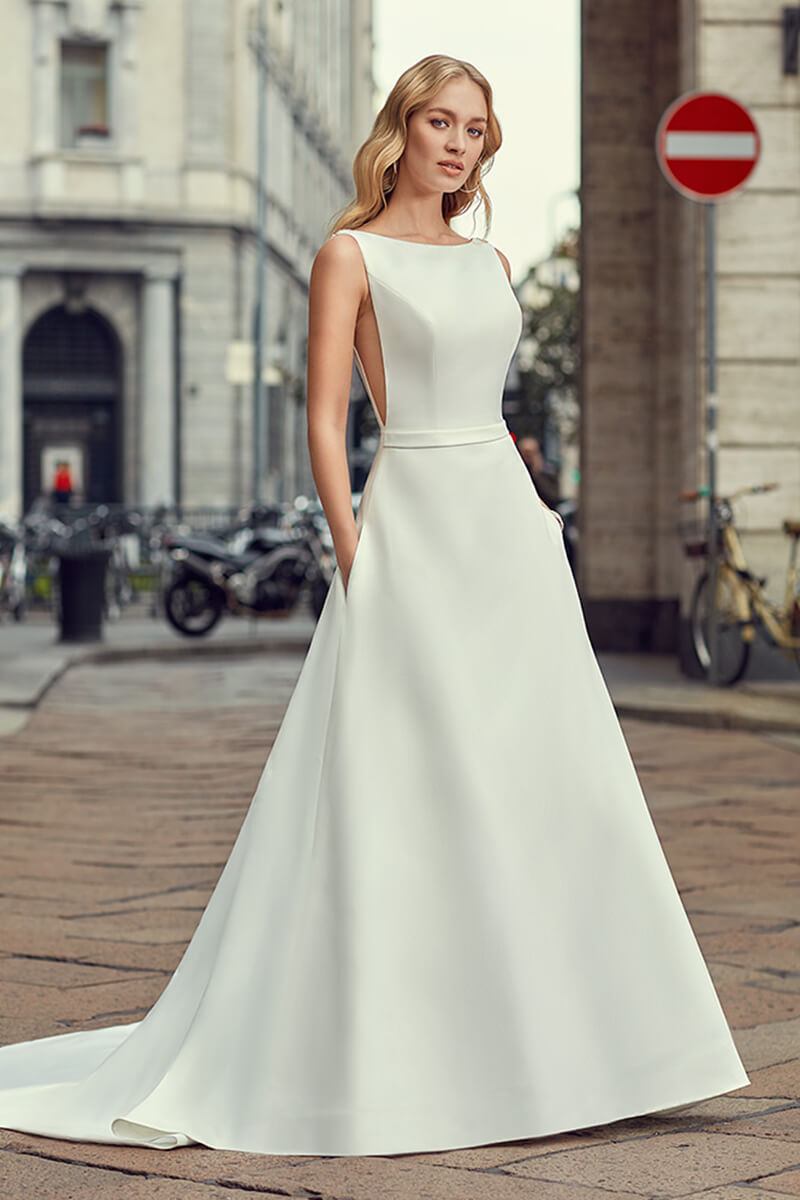 A Line Scoop Neck Bridal Wedding Dress Bycouturier A Line Scoop Neck Bridal Wedding Dress
