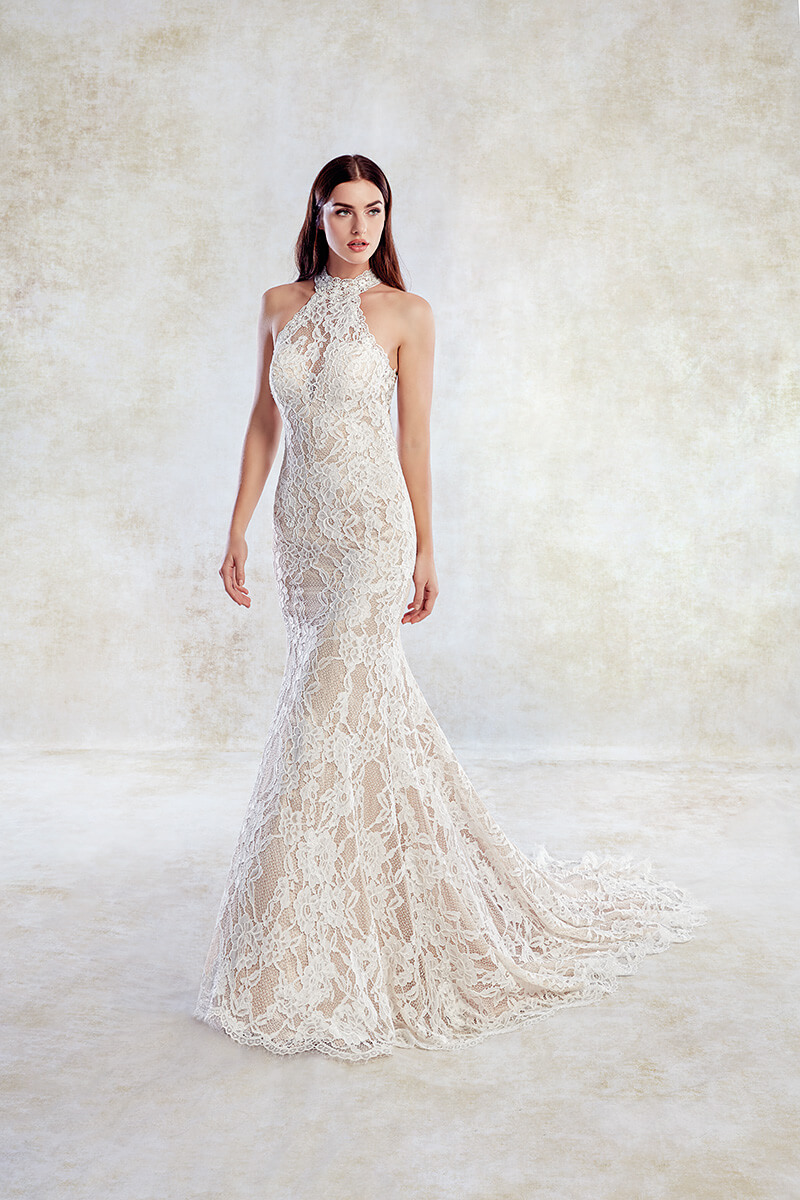 Halter Lace Wedding Dresses